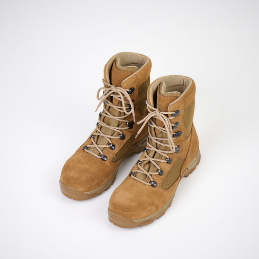 Samelin 583 tan waterproof leather military combat boots with antibacterial insole and Coolmax lining.