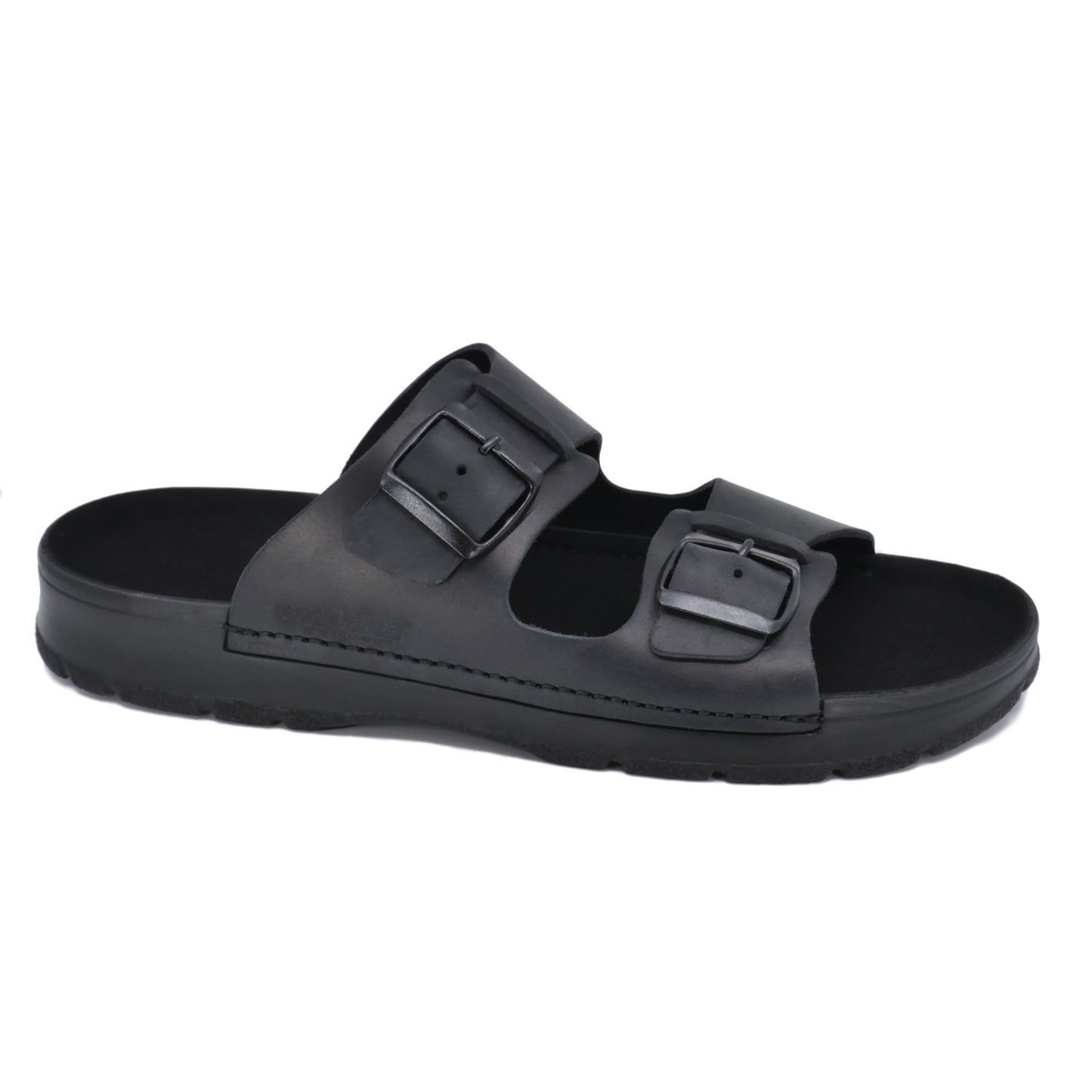 OmaKing Handmade Leather Men's Sandals Märt - Black