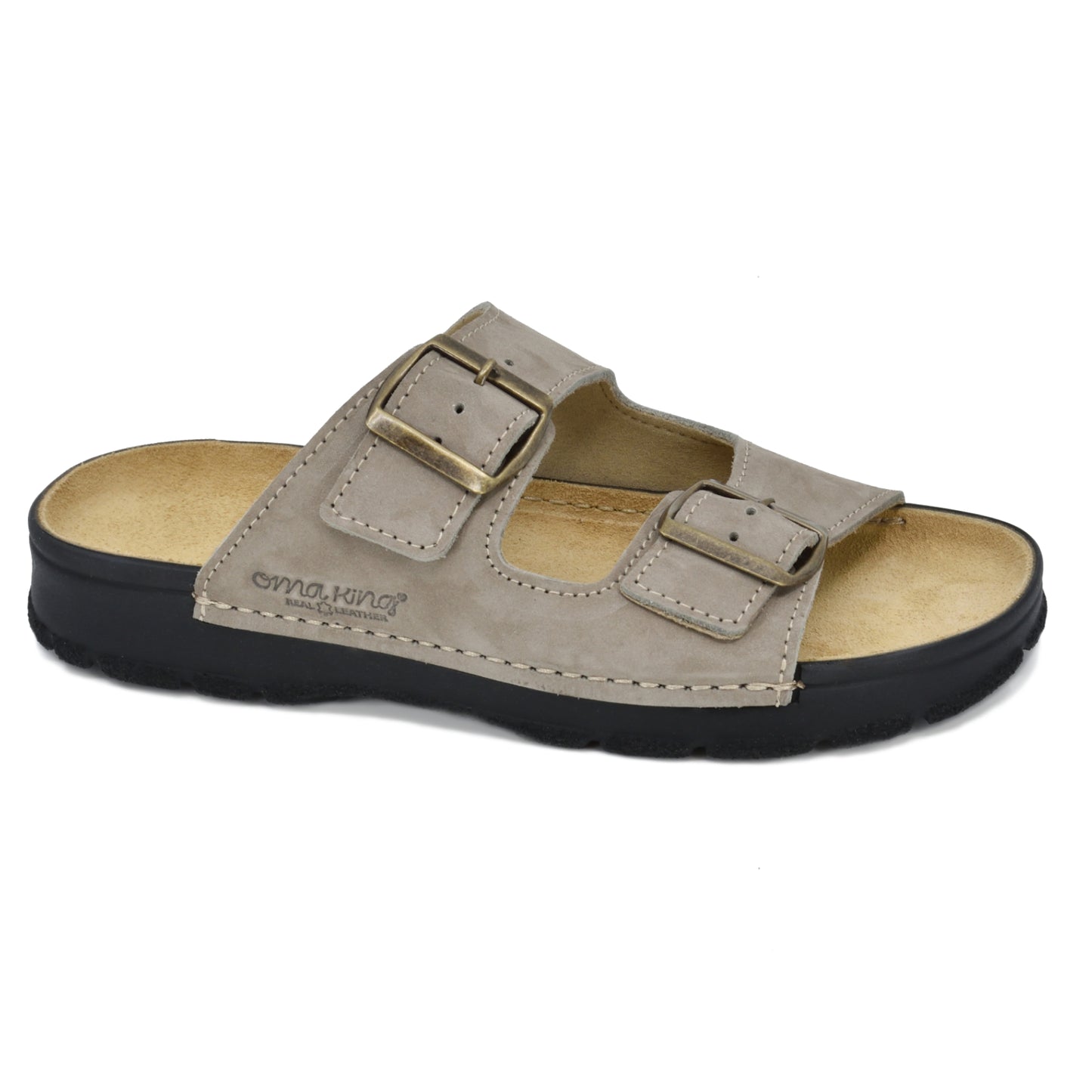 Meeliku Adjustable Nubuck Leather Sandals - Grey Women's