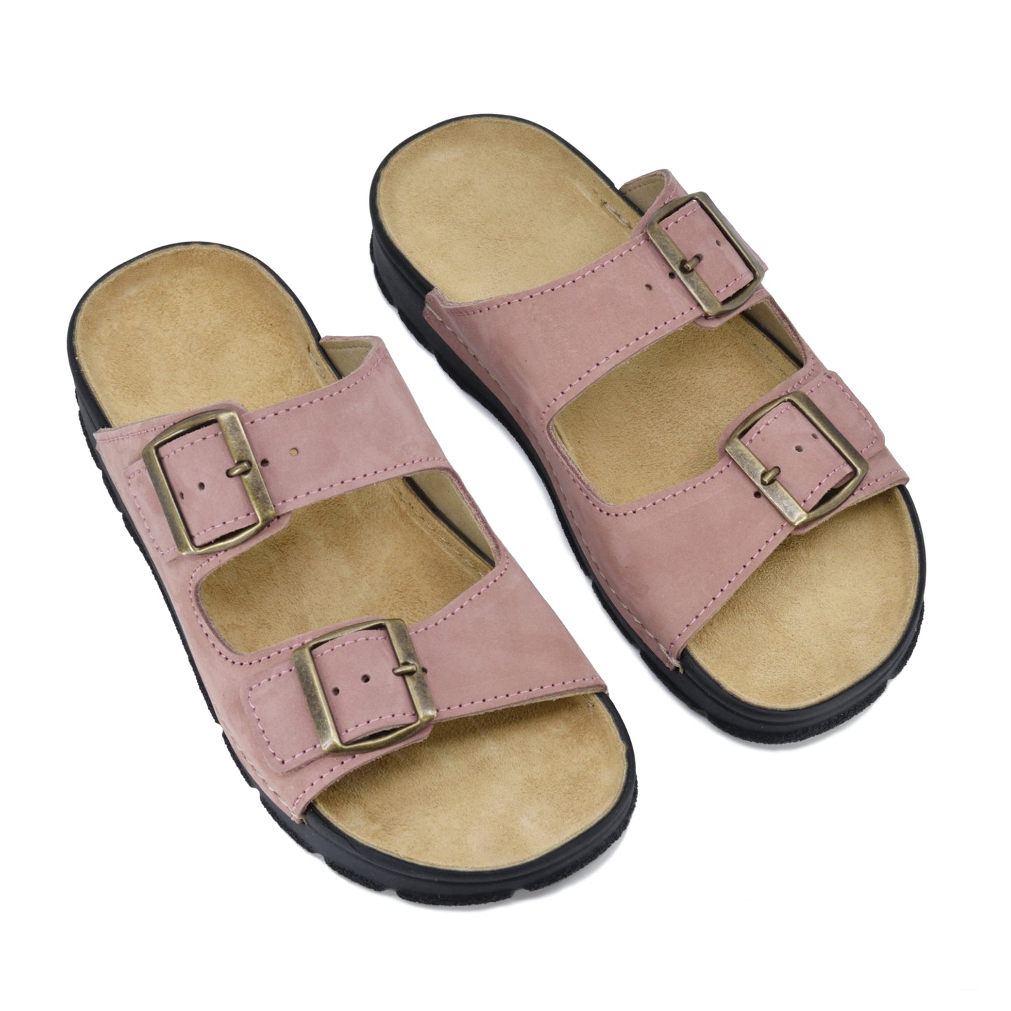 Meeliku Adjustable Leather Sandals Pink - European Crafted