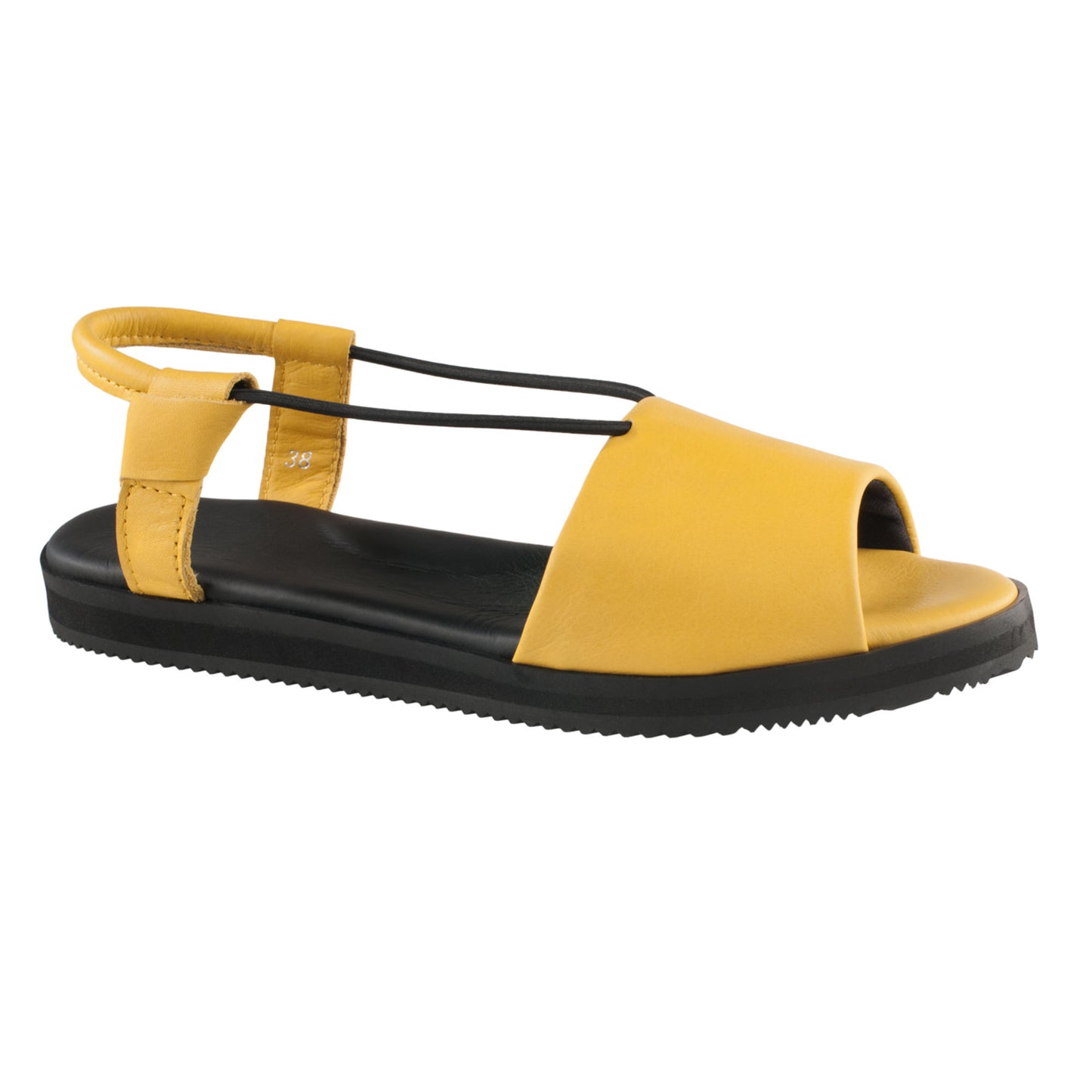 TOKU Berlin Leather Sandals Yellow - Handmade Estonian Footwear