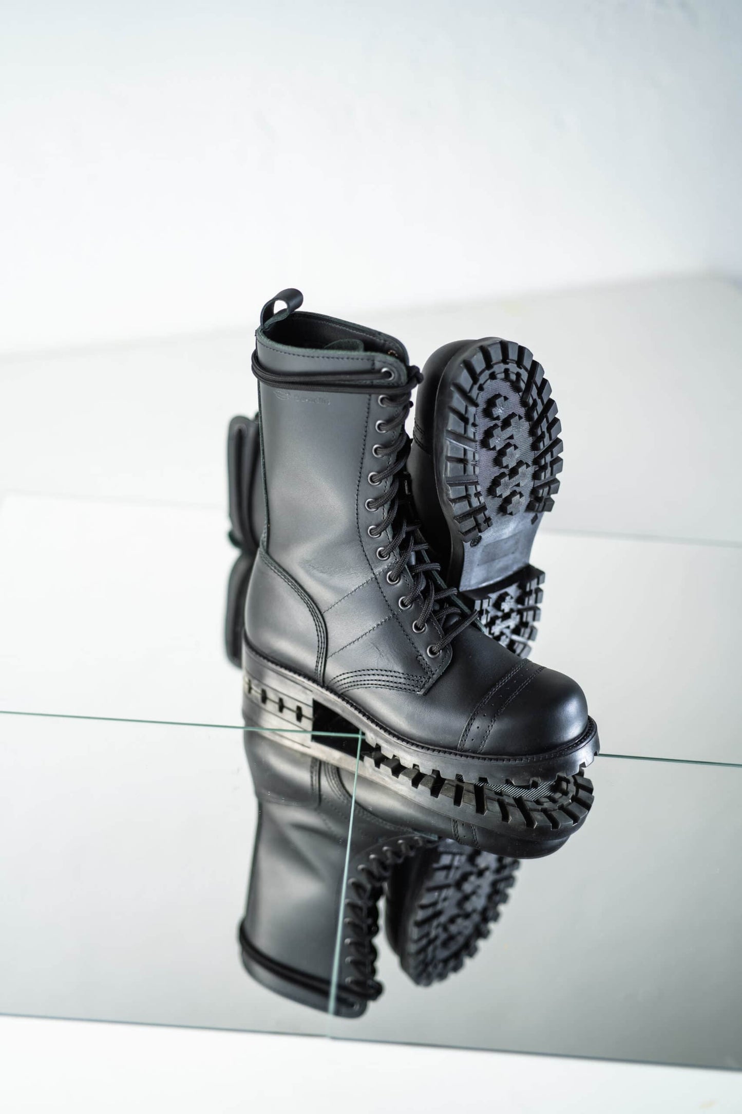 516 High Aviator Boots Water-Repellent Leather Military Black