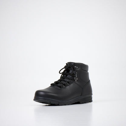 Black waterproof boots with lace-up front and sturdy sole by Samelin, available in sizes 37, 38, and 39.