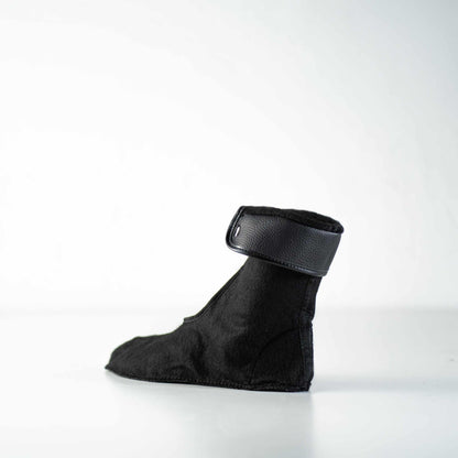 Black NATO winter thermal inner socks for military boots by Samelin, designed for cold weather, featuring a secure ankle str