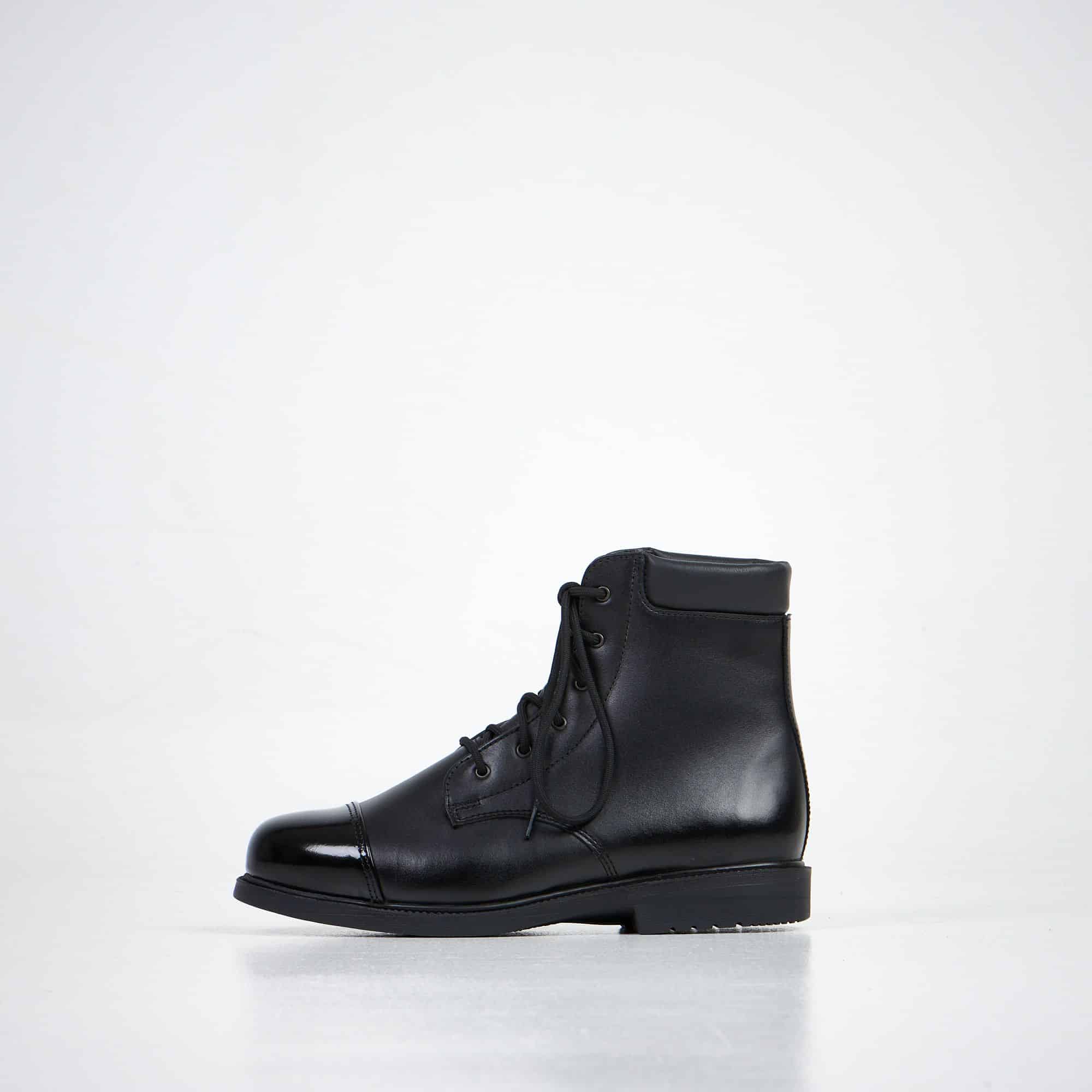 2787 Black Leather Ankle Boots - Unisex NATO Standard