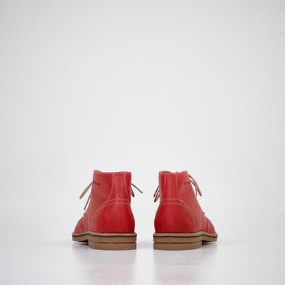 Red ankle boots with laces and a leather finish, brand Samelin, available in sizes 39, 40, and 41.
